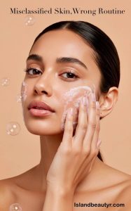 Errors in skin type classification are explained through real skin responses.