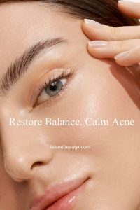 healthy, glowing skin after restoring balance in the skin microbiome, acne, and repairing the skin barrier