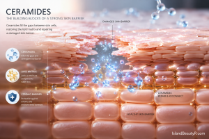 Ceramides repair and strengthen the skin barrier