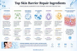 Comparison of the most effective skin barrier repair ingredients