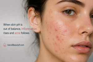 Inflammatory acne is linked to skin barrier damage and pH imbalance