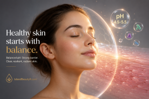 Healthy skin barrier supported by balanced skin pH and microbiome function