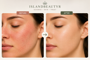 Skin barrier recovery showing improvement in hydration, texture, and overall skin health