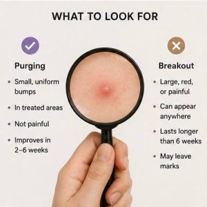 Signs of retinol overuse and skin barrier damage symptoms