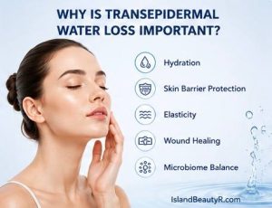 Woman with healthy skin demonstrating why Transepidermal Water Loss (TEWL) affects hydration, elasticity, and skin barrier function.