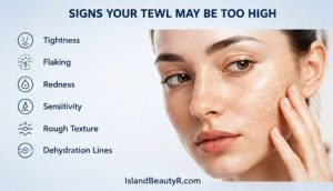 Visible signs of high Transepidermal Water Loss (TEWL), including dryness, redness, flaking, sensitivity, and dehydration lines.