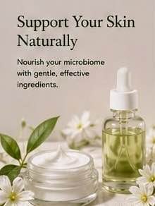 Skin-friendly skincare products that support a healthy microbiome