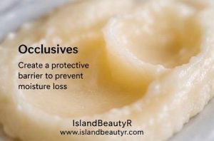 Rich occlusive moisturizer texture showing moisture-locking skincare ingredients in Occlusive vs Humectant vs Emollient