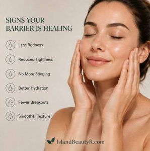 Signs your skin barrier is healing with smoother, hydrated, and healthier glowing skin