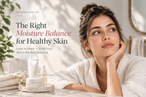 Woman applying moisturizer while choosing the right moisturizer for her skin type
