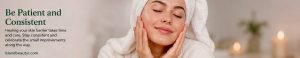 woman practicing gentle skincare while waiting for her skin barrier to heal and recover