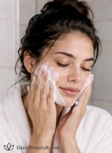 Gentle facial cleansing for acne-prone skin with closed comedones